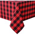 thumbnail image 1 of Checkered Tablecloth Rectangle - Stain Resistant, Waterproof and Washable Table Cloth Gingham for Outdoor Picnic, Holiday Dinner, 60 x 102 Inch, Black and Red, 1 of 1
