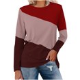 thumbnail image 1 of Birdeem Women's Solid Round-Neck Long Sleeve Top, 1 of 1
