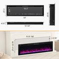 thumbnail image 3 of Costway 60" Linear Electric Fireplace 1500W Recessed Wall-Mounted with Multi-Color Flame, 3 of 10