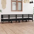 thumbnail image 1 of vidaXL 4 Piece Garden Lounge Set Black Solid Pinewood, 1 of 5