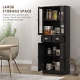 thumbnail image 4 of HOMCOM Armoire de Rangement de Garde-Manger de Cuisine 61 Pouces avec Tablettes Portes à Fermeture Douce, 4 of 10