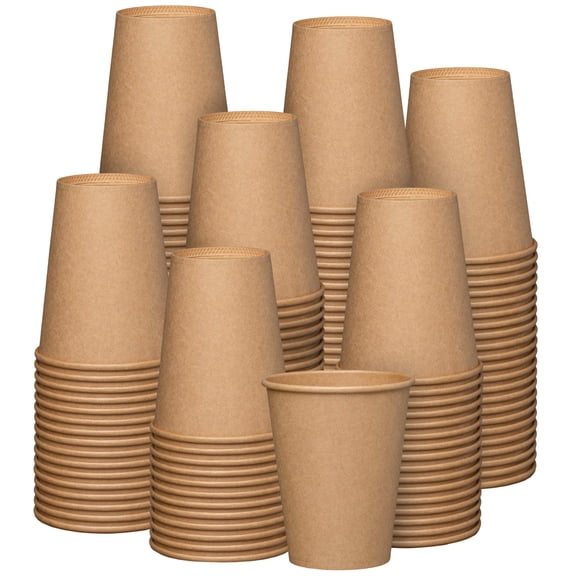 Gusto [12 oz. - 300 Count] Kraft Disposable Paper Cups, Hot Coffee Cups Brown Unbleached - Eco-Friendly Cups (Formerly Comfy Package)