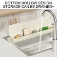 thumbnail image 2 of Sink Baffle White 2-in-1 Sink Backsplash and Drain Basket Countertop Anti-Splash Water-Blocking Storage Shelf for Kitchen(1Pcs) Rkxzt, 2 of 8