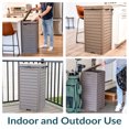 thumbnail image 3 of Sunnydaze Outdoor Trash Can - Polypropylene Resin - Light Gray - 39 Gallons, 3 of 10