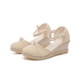 thumbnail image 4 of Weiqiqre Sandales à Enfiler pour Femmes Offres, Chaussures d'Été pour Dames à Plateforme à Talon Compensé à Bout Fermé Sandales Décontractées pour Femmes Rabais, 4 of 9