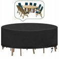 thumbnail image 1 of Housse Imperméable pour Meubles d'Extérieur, Protège-Table Rond en Tissu Oxford Robuste 230x100 cm, Housse de Patio Résistante aux Intempéries avec Cordon à Ourlet Élastique Ajustable, Anti-UV et Résistante aux Déchirures, 1 of 5
