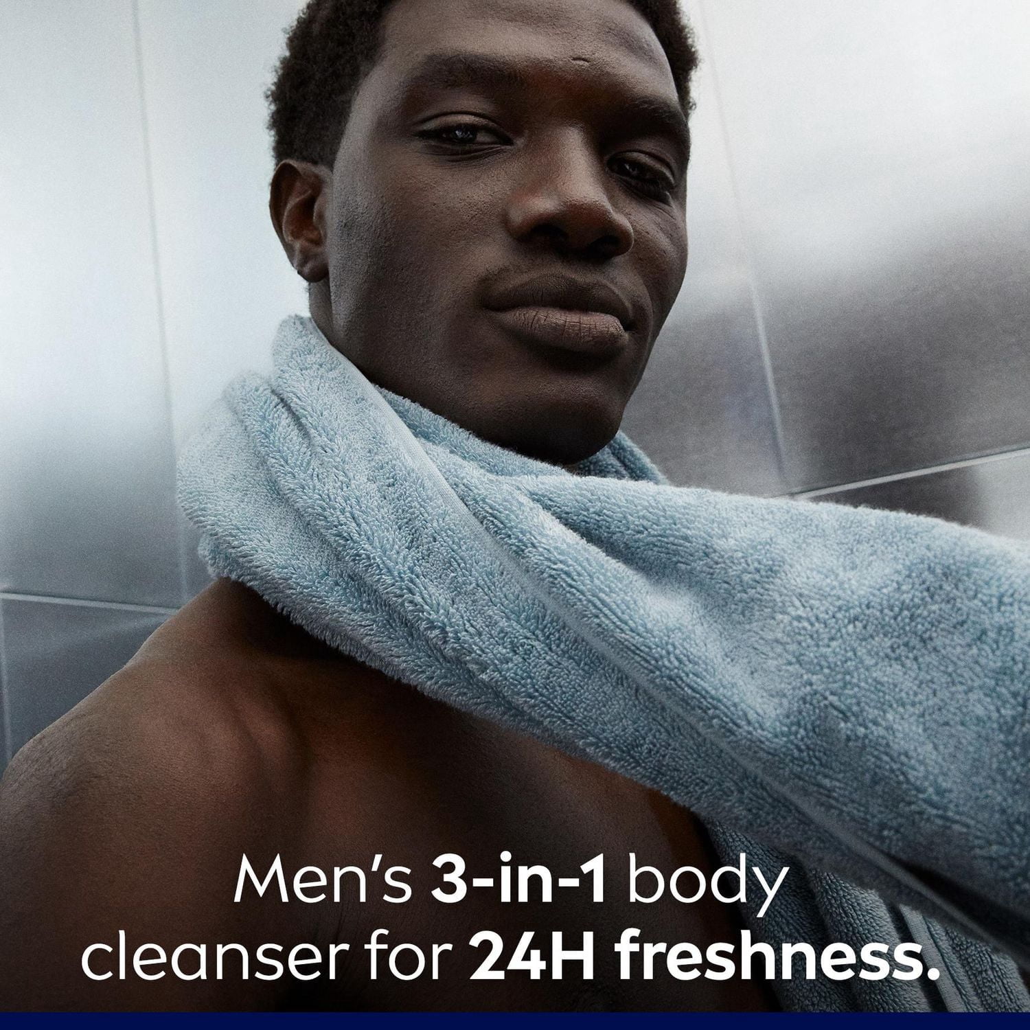 NIVEA Men Cool Kick 24H Effet Fraîcheur Gel Douche pour Hommes / Nettoyant 3-en-1 Corps, Visage et Cheveux / Gel Douche Rafraîchissant au Menthol / Testé Dermatologiquement
