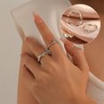 thumbnail image 1 of Up to 65% Off Irregular Ring Two-piece Index Finger Ring Personality Fashionable And Versatile Jewelry Necklace Rings Earring Jewelry on Clearance, 1 of 7