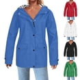 thumbnail image 1 of Sentmoon Ski Jackets Oversized Drawstring Hooded Neck Long Sleeve Ski Coats for Women Zipper Solid Color Windproof Waterproof Trendy Womens Clothes with Pockets Fall and Winter, 1 of 7