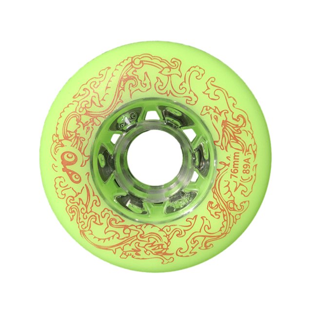 Youkk 2 Pcs Prise Silencieuse Support Amélioré et Élargi - Roue de Patin à Roues Alignées pour Professionnel Vert 72mm 1Ensemble