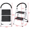 thumbnail image 4 of Patiojoy 2 Steps  Folding Ladder 330Lbs Heavy Duty Stool Portable Lightweight, 4 of 9