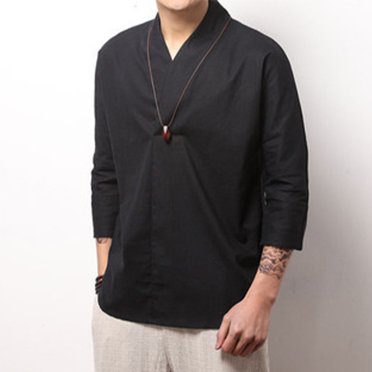 Gspmoly Oversized Tshirts for Men, Men'S Linen Fashion Trend Casual Slim-Point Short-Sleeved V-Neck Top/Shirt Men Top Clearance Sale