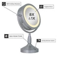 thumbnail image 3 of RDV68 Zadro Miroir Double Face Éclairé 1X-8X - Nickel Satiné, 3 of 6
