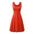 thumbnail image 1 of LUXUR Robe Longue d'Été de Plage Bohème pour Femmes, Orange 2TG, 1 of 3