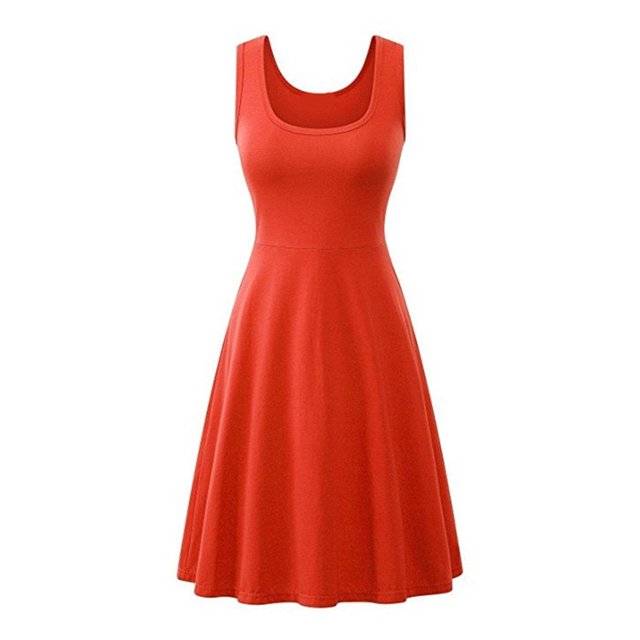 LUXUR Robe Longue d'Été de Plage Bohème pour Femmes, Orange 2TG