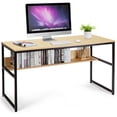 thumbnail image 1 of Costway 55'' Industrial Computer Desk  w/ Storage Shelf  Adjustable Foot Pads Home Office, 1 of 9