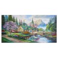 thumbnail image 2 of Design Art - Église en Forêt Peinture à l'Huile, 2 of 4
