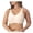Khaki, variant on Virmaxy Womens Wireless Bra Comfortable Seamless Body Shaping Wireless Large Size Bra Shockproof Seamless Underwear White XXXL