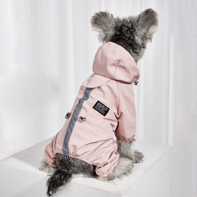 Waterproof Dog Raincoat Pet Hooded Slicker Poncho Reflective Breathable Rain Poncho Jacket Coat for Small Medium Dogs