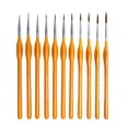 thumbnail image 1 of Liquidation & Promo, Miniature Paint Brush Set, 11 Pcs Detail Brushes, Fine Tips, Watercolor Gouache Compatible, Artist Tools, for Craftsmanship, Professional Quality, Studio Art Supplies Hzhnb, 1 of 6