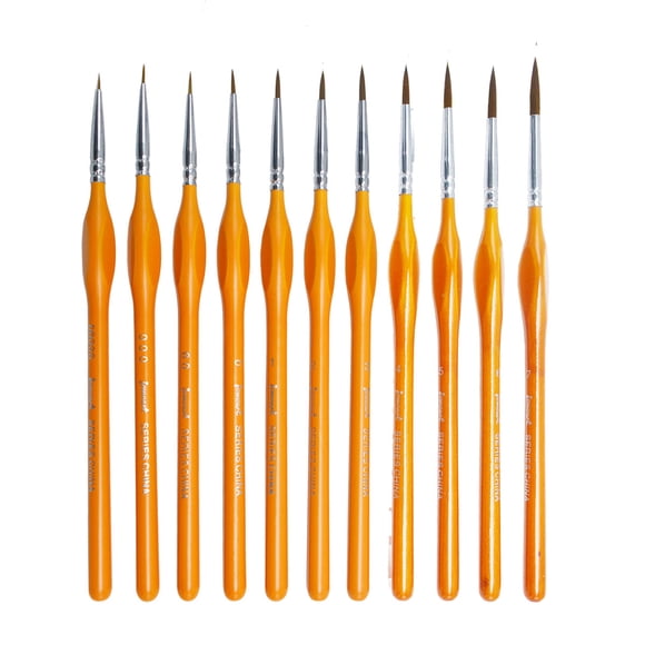 Matoen12 Detail Paint Brushes Set, 11Pcs Miniature Brushes for Fine Detailing & Art Painting, Small Tiny Paint Brush Perfect for Acrylic, Citadel, Paint by Number, Figurine, Craft