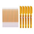 thumbnail image 1 of veasfak 100pcs Golden Buddhist Scripture Pen Refills Barrel Highlighter 5 Pens Copying 5.0mm, 1 of 9