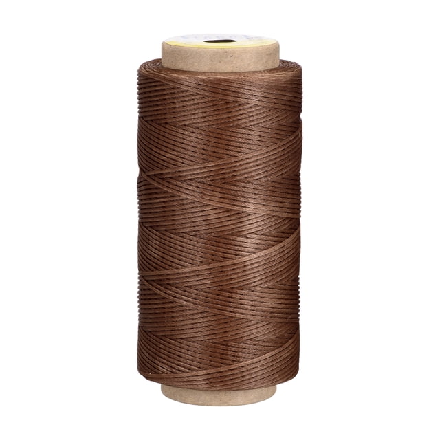 Unique Bargains 186 Yards 210D/1mm Leather Sewing Thread Polyester Waxed Cord, Milk Chocolate