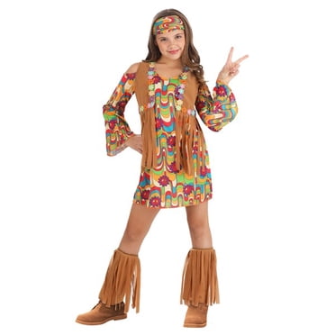 Woodstock Flower Hippie Costume for Girls
