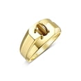 thumbnail image 4 of RYLOS Men's Rings 14K Yellow Gold Ring Classic Solitaire 7X5MM Oval Shape Gemstone Designer Band Tiger Eye November Birthstone Rings For Men Size 8, 4 of 5