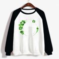 thumbnail image 4 of Besolor Womens St. Patrick's Day Shirts Long Sleeve Sweatshirt Cute Color Block Clover Shamrock Pullover Tops for Party, 4 of 4