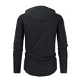 thumbnail image 4 of FAIWAD Men's Long Sleeve Drawstring Sweatshirts Drop Shoulder Zip Hooded Sweatshirts Trendy Spring Tops, 4 of 5