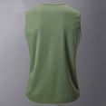 thumbnail image 4 of SROBPTY Haut d'Été pour Hommes, Chemises Sans Manches pour Hommes, Débardeur Sport Sans Manches Uni à Enfiler à Col Rond pour Hommes, Mode Décontractée, Vert, G, 4 of 5