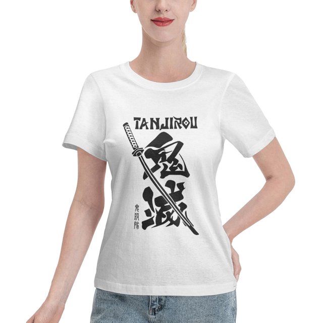 T-Shirt Basique à Manches Courtes pour Femmes Demon Slayer Blade Équipe Demon Slayer