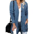 thumbnail image 2 of 2025 Womens Casual Knit Cardigan Print Open Front Cardigan Sweater Large Size Loose Womens Sweaters Plus Size Button, 2 of 4