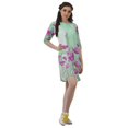 thumbnail image 3 of Moomaya Robe T-Shirt Courte Droite en Georgette Mousse pour Femmes Vêtements Grande Taille, 3 of 4