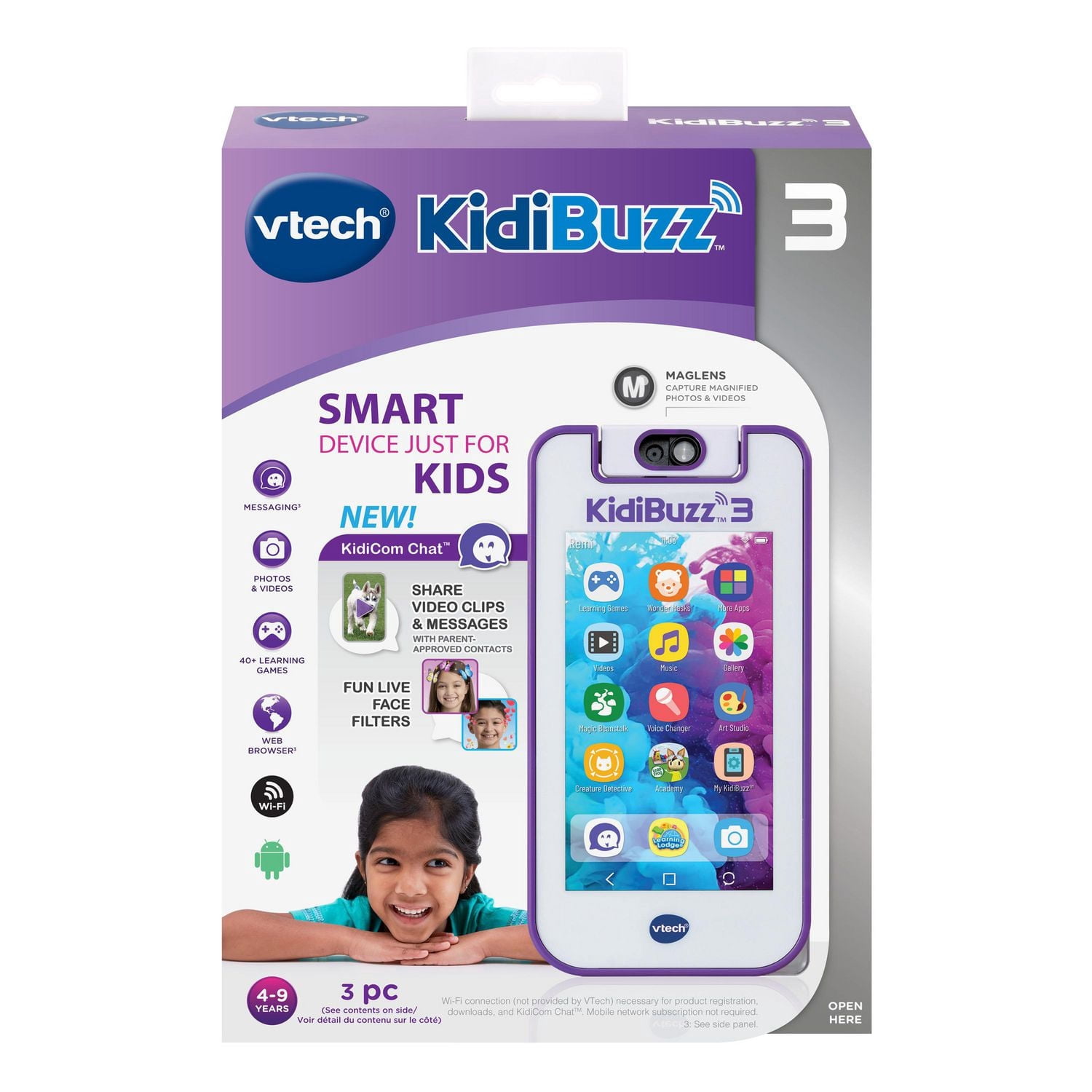 VTech KidiBuzz 3 - Téléphones portables pour enfants, Version anglaise