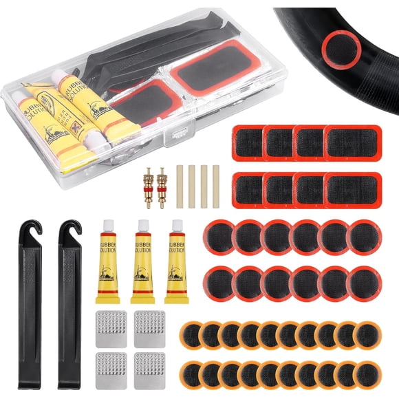 Unisex Youth, Bike Repair Kit, Inner Tube Repair Kit, Bike Tire Repair Kit, Bike Patch, Inner Tube Patch, Bike Puncture Kit for Motorcycles