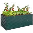 thumbnail image 1 of Outsunny Galvanized Raised Garden Bed, 5' x 3' x 2' Planter Box, Green, 1 of 10