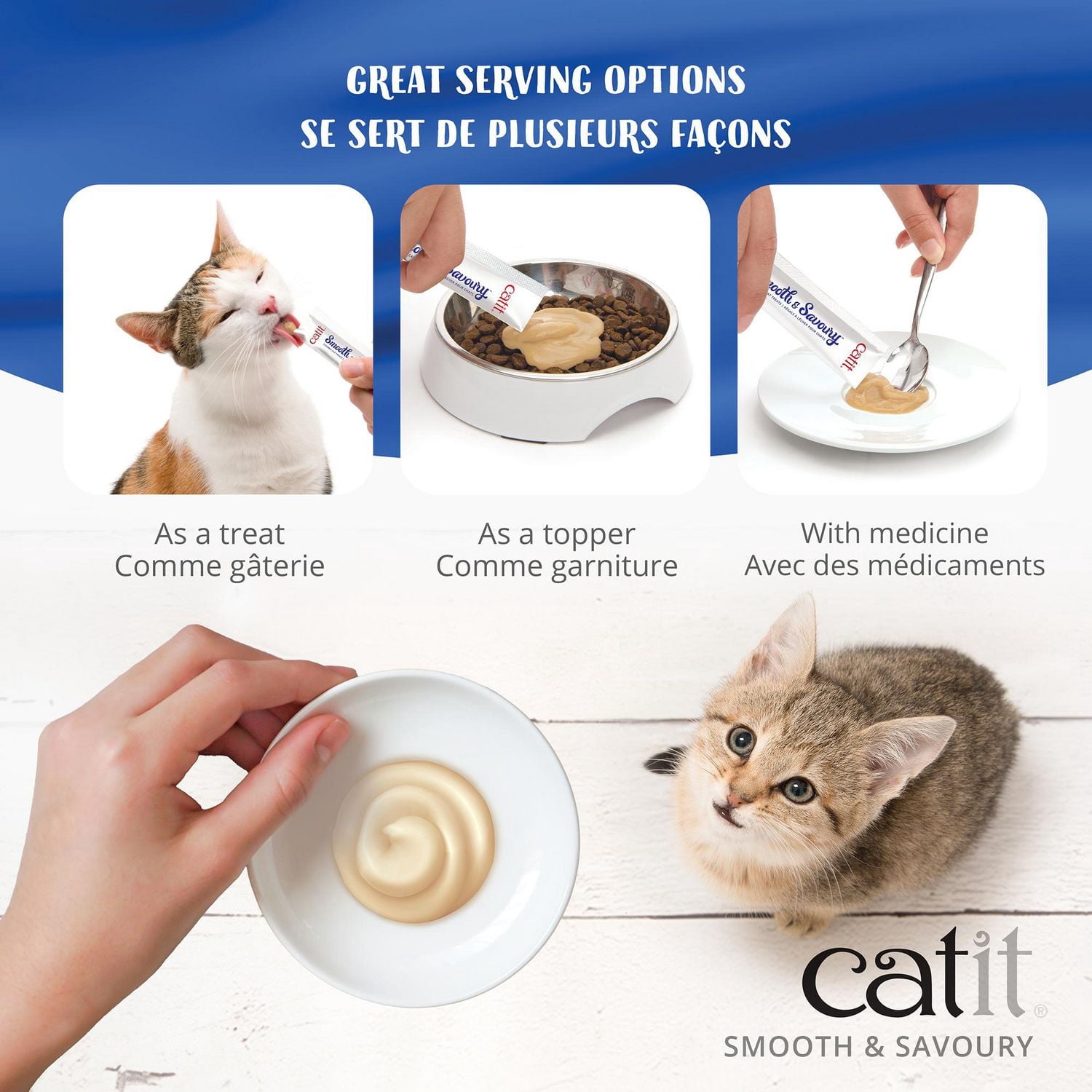 Catit Smooth & Savoury Cat Treat, Tuna with Salmon, 4 x 15g pack