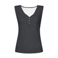 thumbnail image 4 of Timegard Tank Tops for Women Ribbed Deep V-Neck Button Slim Casual Sleeveless Shirts Basic Cami Top, 4 of 5