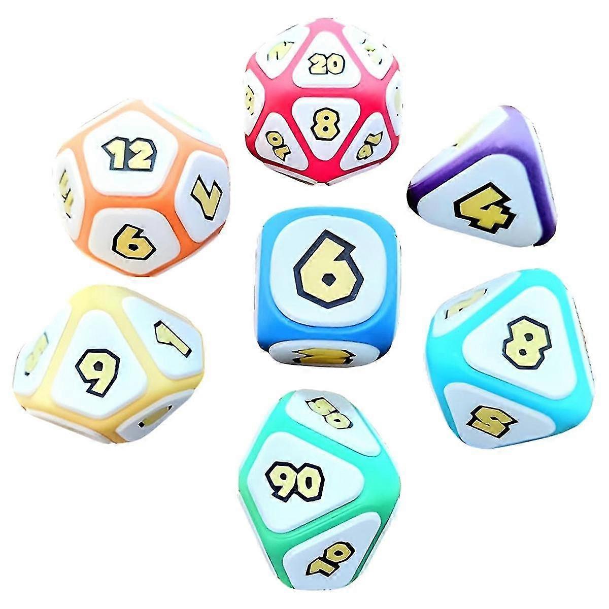 Ensemble de 7 dés de Jeu de Rôle de Table de Fête de Champignons, dés de Jeux Cool, Ensemble de dés de Table Familiale