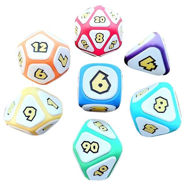 Ensemble de 7 dés de Jeu de Rôle de Table de Fête de Champignons, dés de Jeux Cool, Ensemble de dés de Table Familiale