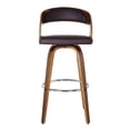 thumbnail image 3 of Armen Living Shelly Modern Faux Leather Counter Stool in Brown, 3 of 7