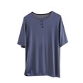 thumbnail image 1 of Erwazi Hauts de Pyjama pour Femmes Doux T-Shirt à Manches Courtes Chemises de Nuit T-Shirt à Col en V Haut de Pjs Vêtements de Nuit, 1 of 4