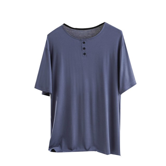 Erwazi Hauts de Pyjama pour Femmes Doux T-Shirt à Manches Courtes Chemises de Nuit T-Shirt à Col en V Haut de Pjs Vêtements de Nuit