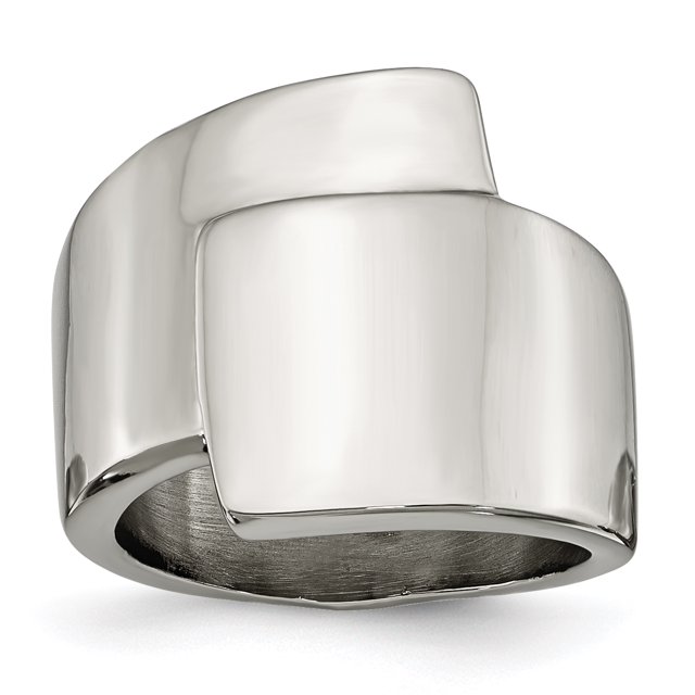 Bague Fantaisie en Acier Inoxydable Poli 6 Tailles