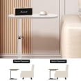 thumbnail image 4 of ZYNERY Table d'Appoint en Bois en Forme de C 30x45x45-80 cm, Hauteur Réglable avec Rotation à 360°, Petite Table à Café/collations pour Sofa/lit (Blanc), 4 of 7