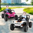 thumbnail image 2 of Costway 12V Kids Ride on Truck with Parental Remote 3 Speeds & Reverse Forward Function White, 2 of 10