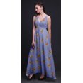 thumbnail image 5 of Bimba Robe Longue à Imprimé Floral pour Femmes, Bretelles Spaghetti, Col en V, Maxi, Tenue de Plage - X-Grand, 5 of 5