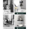 thumbnail image 4 of Matte Black Bathroom Corner Shower Shelves 10" 2Pack AJO BEND, Stainless Steel Recessed Corner Shelf Rack for Tile Wall, Wall-Mounted Triangle Organizer Storage, No Drilling Required, 4 of 8